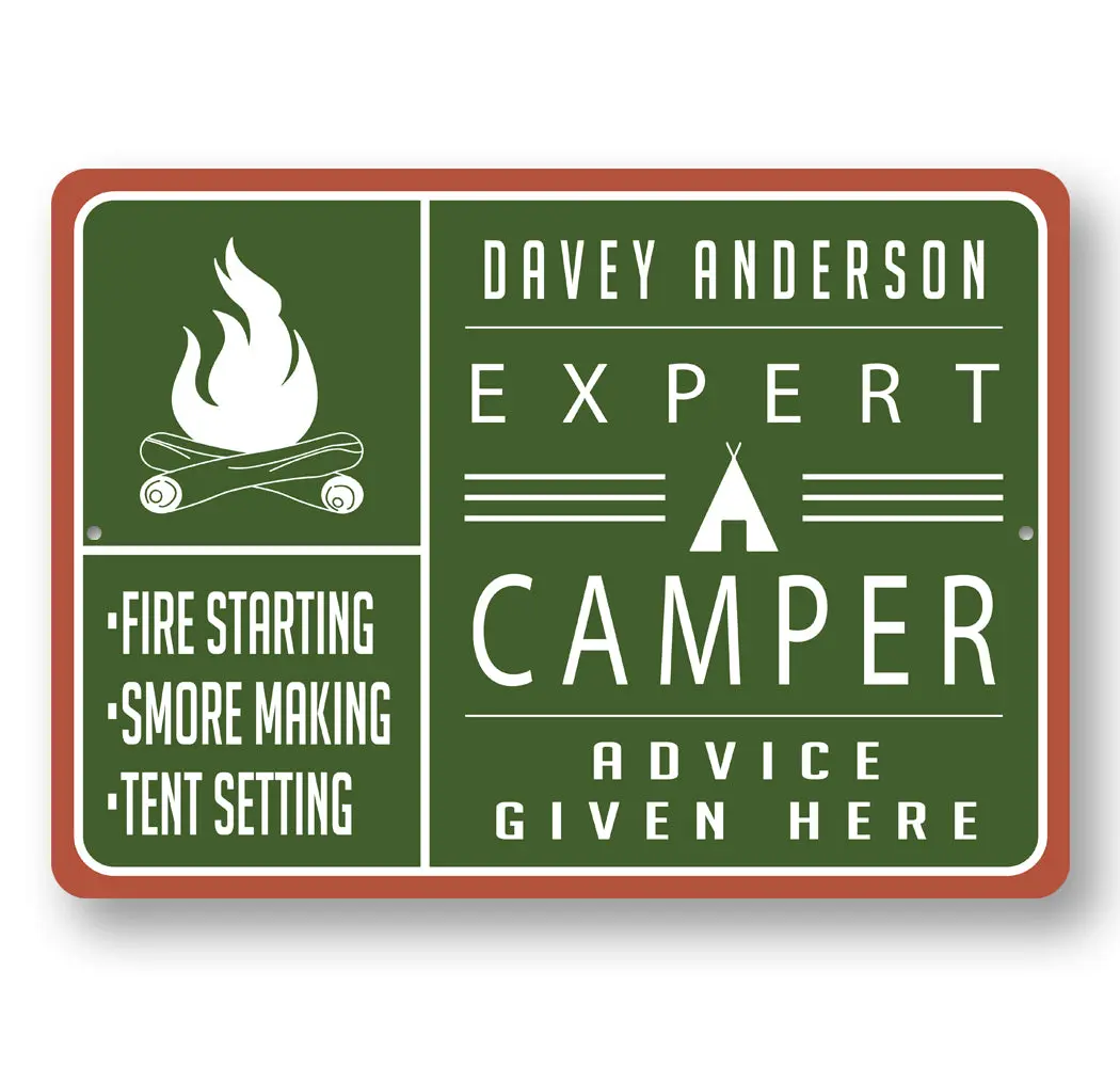 Expert Camping Advice Sign