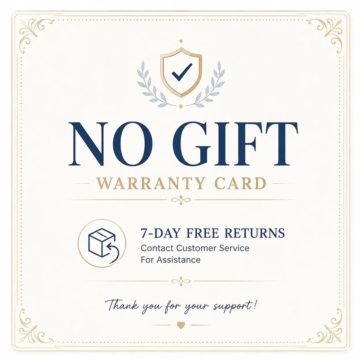 NO GIFT ! ! ! WARRANTY CARD!