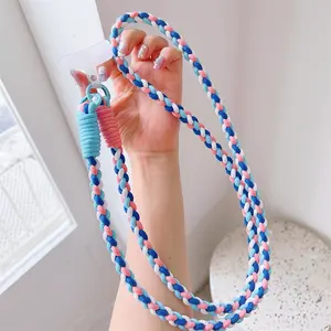 Coloful Lanyard Crossbody Shoulder Straps Keychain Key Ring Braided Rope With High Quality Replacement Patch For Accessories Phone Strap, Phone Charms, Phone Accessory