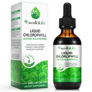 Acentiallabs Liquid Chlorophyll Drops (4 Month Supply) Healthcare Supplement - Natural Deodorant and Detox - Gut Support Healthcare Liver Dietary Vitamin Edible Fitness