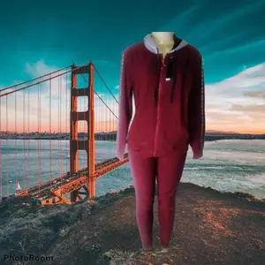 Burgundy LOVE Sweat Suit