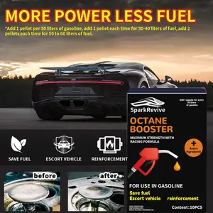 10pcs Universal Fuel Cleaner Tablets Purify Fuel System Eliminate Jitter Improve Throttle Response