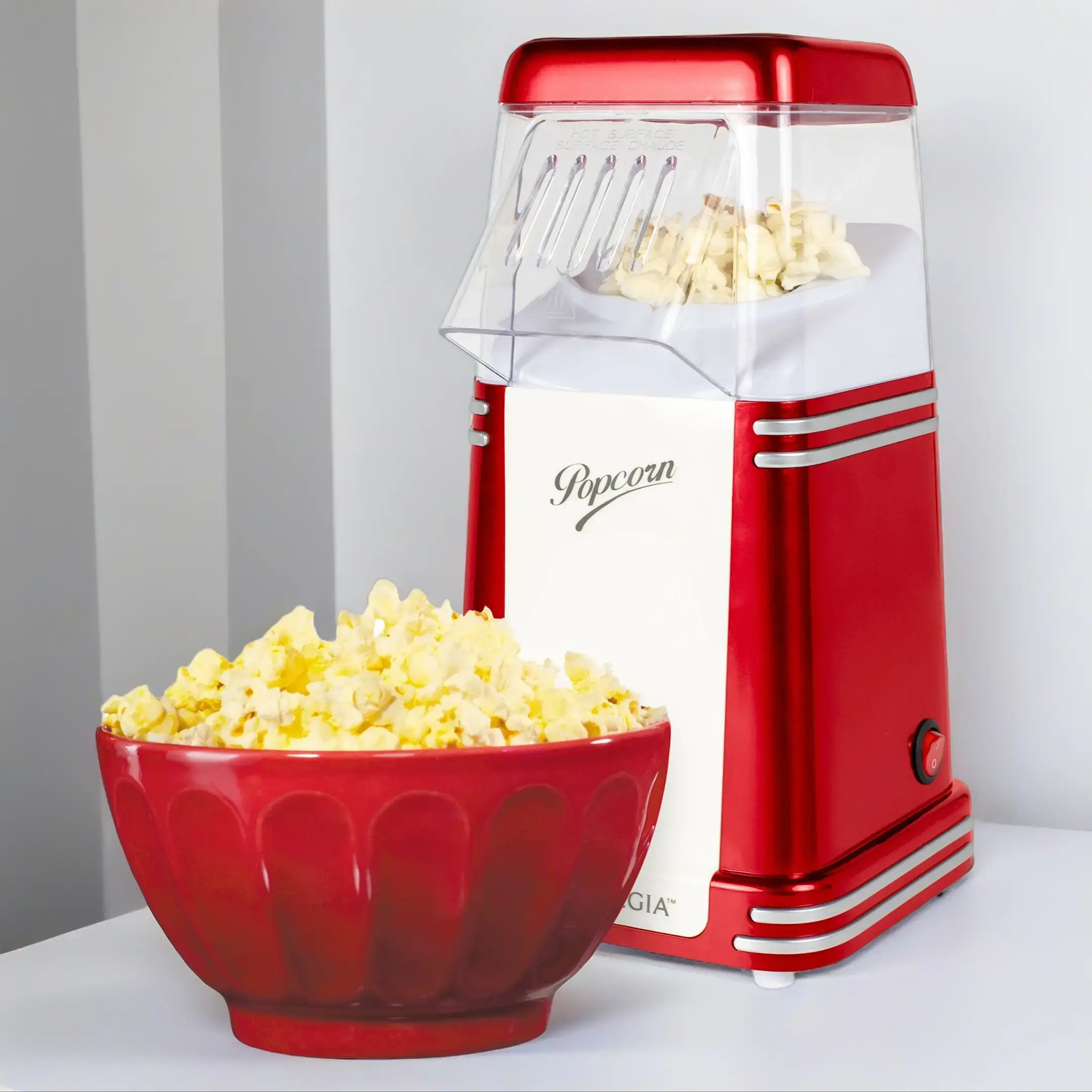 Retro 8-Cup Hot Air Popcorn Maker