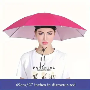 Lightweight Hat Umbrella, Outdoor Rain Umbrella, Fishing Umbrella, Folding Umbrella, Portable and Convenient, Perfect for All Weather Conditions, Rainproof Umbrella