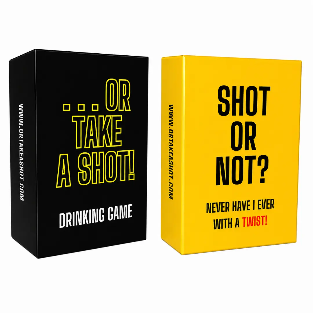 2 Deck Game Bundle - includes "OR TAKE A SHOT!" and "SHOT OR NOT?" 