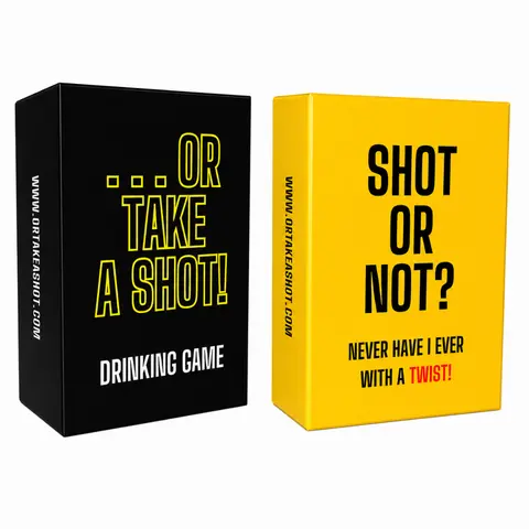 2 Deck Game Bundle - includes "OR TAKE A SHOT!" and "SHOT OR NOT?" 