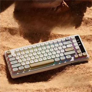 TAIDU Mechanical Feel Keyboard - RGB light Backlit,for pc and laptop,75% Layout,membrane comfortable creamy gaming