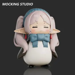 Penguin Frieren Resin Figure Collectible Anime Desk Decor, New Year Gift Idea, Trendy Toy Accessory, Perfect for Fans, Cute Cartoon Figurine