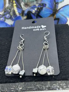 Howl Lite and Hematite Earrings