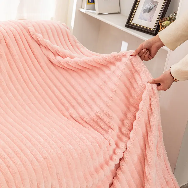dani Super Soft Throw Blanket - 3D Striped Plush Fleece, Decorative Bedroom Blanket, Comfy and Cozy for Couch/Bed, Lightweight Home Snuggles Birthday Gift