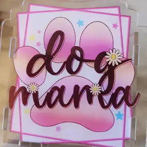 DOG MAMA PEN HOLDER  Acrylic Pen Box Organizer – Perfect Basket Stuffer & Coworker Gift!  Cute acrylic box to hold your pens