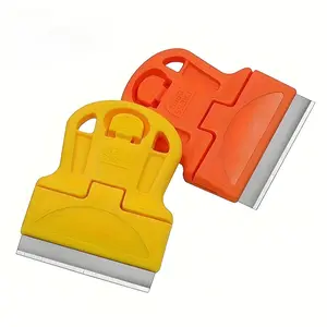 A Set of Two Mini Scrapers Designed for Effectively Removing Stickers, Old Glue, Paint, And Window Film. This Multifunctional Adhesive Removal Tool Is Suitable for Cleaning Labels And Residual Glue in Both Automotive And Home Settings