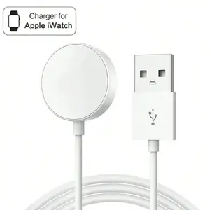 100cm Wireless Magnetic Charger Cable, Compatible with Apple Watch Series Ultra/9/8/7/se/6/5/4/3/2/1, Efficient Charging Line, Magnetic Charger Pad, Includes Charging Cable