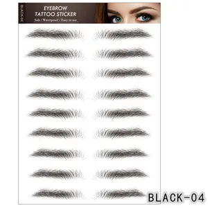 3D Eyebrow Stencil 6d Imitation Ecological Eyebrow Tattoo Sticker Generation Waterproof Environmental Protection Simulation Eyebrow Tattoo Brows Sticker