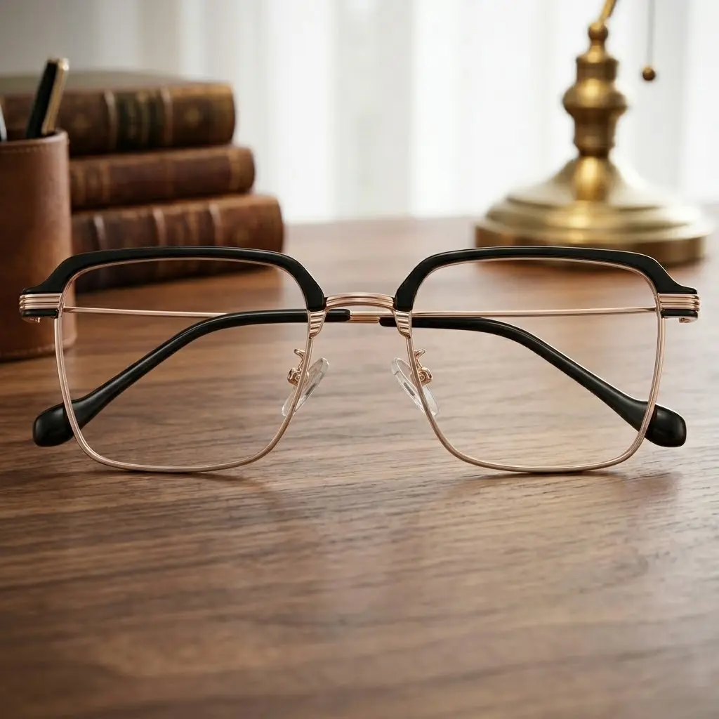 Classic Browline Retro Square Blue Light Glasses - Chic Comfort Frame for Men & Women
