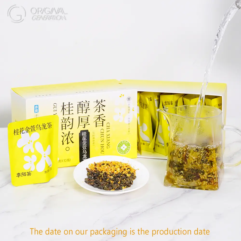 Osmanthus Detox Gold Oolong Tea 35g - China Beverage - 10 Packs in Carton - 3.5g per Pack - Gui Hua Jin Xuan Tea - Organic Generation