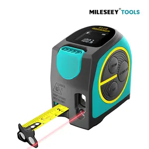 MILESEEY DT10 Digital Display 2-in-1 Laser Tape Measure Distance Meter With 5m steel tape measure,  60m laser distance measurement, with USB fast charging and Class 2 safety laser, specially designed for engineering and home decoration