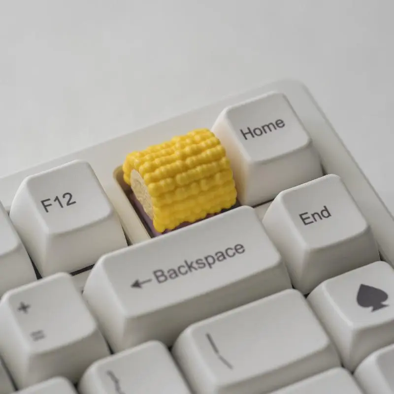DIY Keycap Cute Cartoon Corn Personalized Keycaps Cross Mechanical Keyboard ESC Creative Three-dimensional Abs Keycaps Single