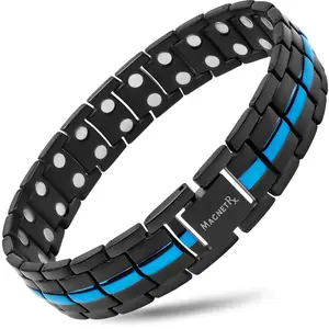 MagnetRX Thin Blue Line Magnetic Bracelet for Men