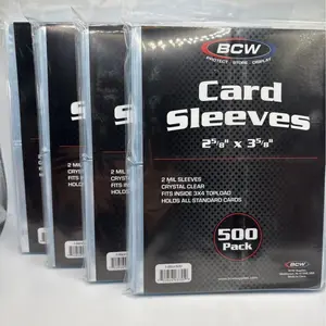 BCW Penny Card Soft Sleeves 4 Packs of 500 Sleeves for Standard Sized Cards