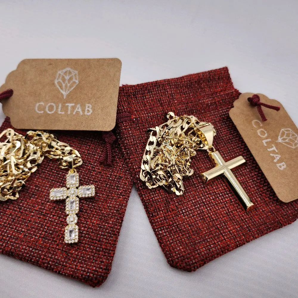 53 - Coltab 14K Cruz Pendant with Chain Elegant Jewelry for Women and Men