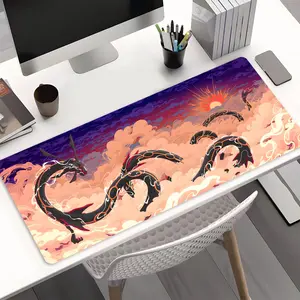 Anime Monster Pattern Large Gaming Mouse Pad, Desktop Protection Pad,Washable Rubber Pad Non-Slip Lock Edge Multi-Size Mouse Pad Suitable For Home Office,Good Gift for Family and Friends, Gaming Desk Accessory