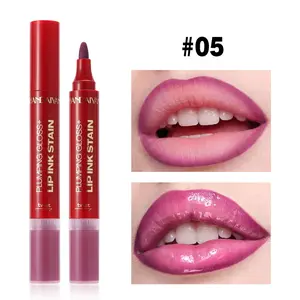 Two-In-One Lip Liner and Gloss, Natural Smooth Finish, Easy Application, Long-Lasting Color, 6 Shades Available, Perfect for Daily Use