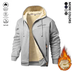 Men's fleece hooded sweater - 95% polyester and 5% spandex, machine washable and hand washable, gently washable, imitation lamb fleece lining, loose casual plush top, thickened and warm, suitable for daily and formal wear in autumn and winter, loose versi