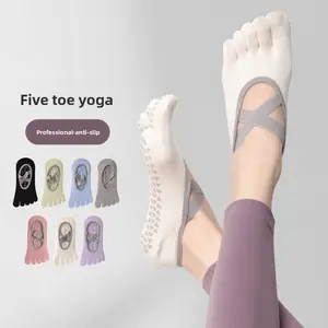 Yoga socks women's summer five-finger invisible socks indoor non-slip shock absorption fitness socks Pilates women's boat socks