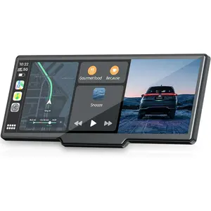 9.26''  Screen for  with 2.5K Dash Cam and 1080P Backup Camera Portable   Screen GPS Navigation Mirror Link Voice Control Hands-Free for iOS 11+ Android 11+