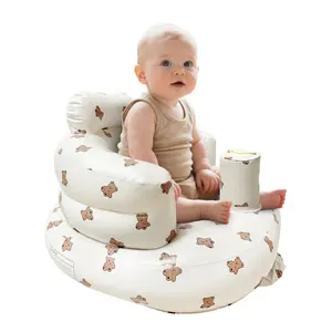 Inflatable baby seat for infants 3+ months, soft, durable sitting chair for babies, great baby shower gift, portable newborn support seat for travel, easy-inflate baby seat, perfect for sitting practice, tummy time & beach outings