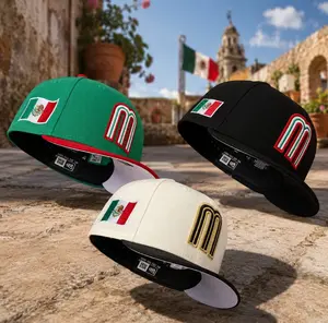 Unisex M Letter Embroidered Baseball Cap - Mexican Flag Design, Adjustable Hip-Hop Style, Cap for Everyday Outdoor Casual Wear, Premium Quality Hat