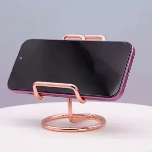 Simple Metal Lazy Phone Stand, Desktop Bedroom Mobile Holder Base, Portable Tablet Smartphone Stand, Durable & Stylish Design