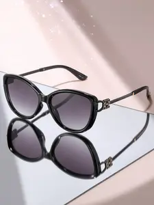 Vintage Cat Eye Sunglasses Metal Lace Design Style Streetwear Trendy Shades Women Fashion Accessory Uv400 Protection Sun Protective Sunglasses All Seasons Fashionable Sunglasses