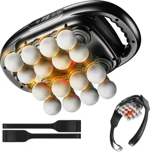 16-Head Massage Gun Deep Tissue with Hand Straps, Electric Muscle Massager with 99 Adjustable Intensities & 9 Modes, Percussion Massager for Back, Legs, Arms, Waist, Shoulders, Full Body Muscle