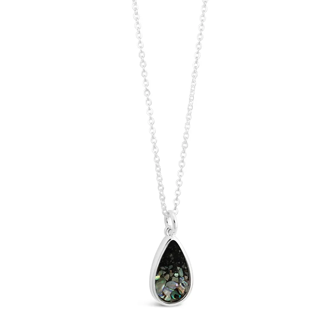 Explorer Teardrop Necklace - Silver - Alaska Gradient
