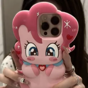 My Little Pony Pinkamena Diane Pie Cute Kawaii Silicone Anti-fall Phone Case Creative Personalized Cartoon Phone Protective Case
