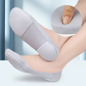 Invisible Foot Insoles Massage Boat Socks Shallow Non-slip Pain Relief 3D Sponge Cushion Summer