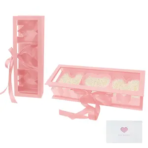 2pcs Creative Mother's Day Gift Packaging Idea Fillable MOM Letter Shaped Gift Boxes(with Window)