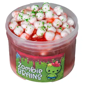 Zombie Brains Slime - Halloween Slime - Sea Dragon Slimes - stress relief, coated clear, avalanche, floam, watermelon scent, sensory therapy, creepy slimes