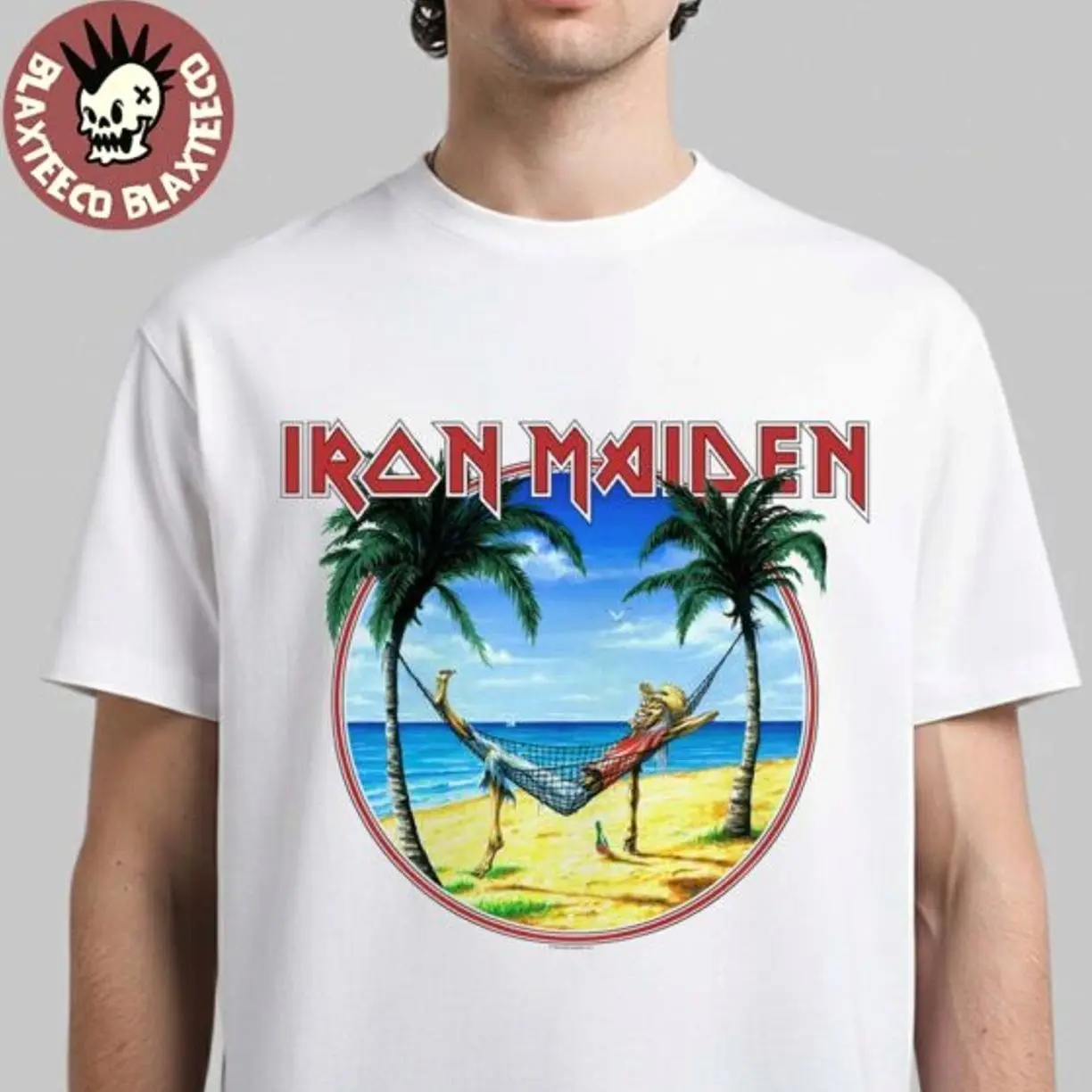 Iron Maideennn Summer 2026 Collection Eddie Off Tour At The Beach T-Shirt R5S