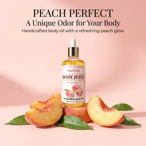 Handcrafted Peach Body Oil Infused with Jojoba Coconut Oil for Ultimate Skin Nourishment 30ml
