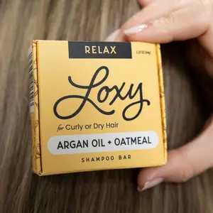 RELAX: Shampoo Bar for dry, frizzy or curly hair with Argan Oil & Oatmeal