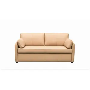 Jennifer Smart Full Leather Sleeper Sofa With Memory Foam Mattress
