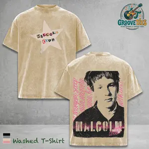Malcolm Todd Tour 2026 Washed Tee, Vintage streetwear graphic T-shirt. Unisex short sleeve crewneck, casual style gift for fans