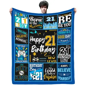 1PC Men's birthday gift blanket, men's 21st birthday gift, boyfriend male birthday gift, 21st birthday gift, men's birthday gift