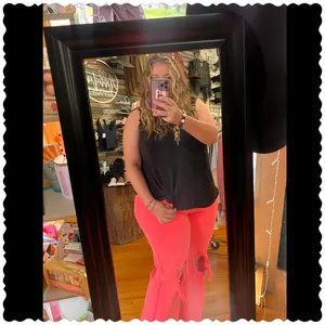 Coral Straight Jeans