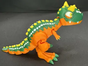 Carnotaurus Dinosaur 3D Printed Figure 7 Inch Jurassic Collection with Articulated Tail Legs Arms and Movable Neck