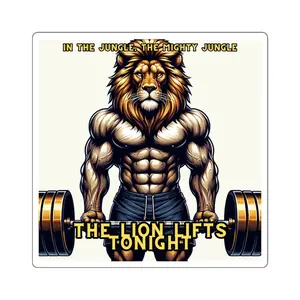 Workout Sticker, Cat Sticker, Motivational Sticker, Fitness Decal, Gym Sticker, In The Jungle Sticker