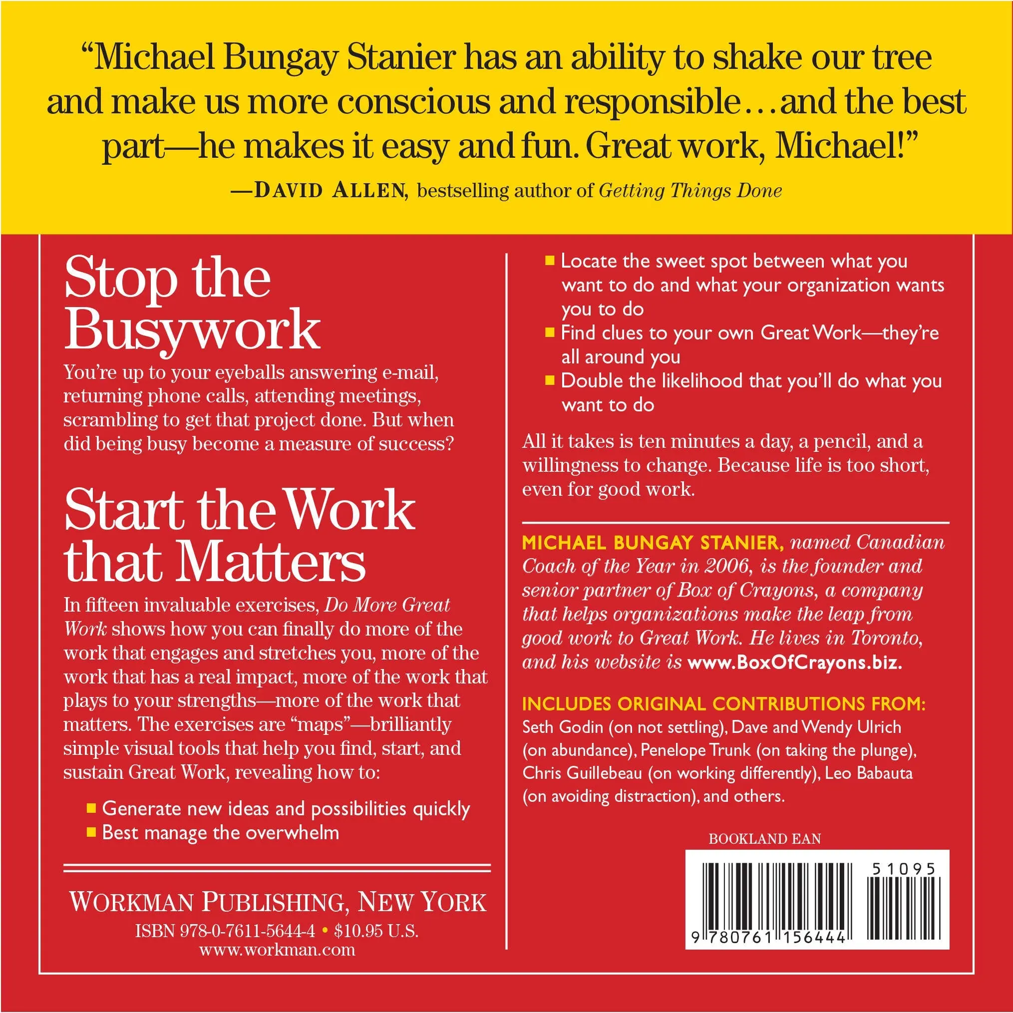 Do More Great Work by Michael Bungay Stanier, Seth Godin, Leo Babauta, Chris Guillebeau, Michael Port, Dave Ulrich [Paperback Book]